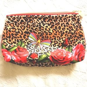 Estee Lauder Animal Print  Rainbow & Roses Cosmetic Bag